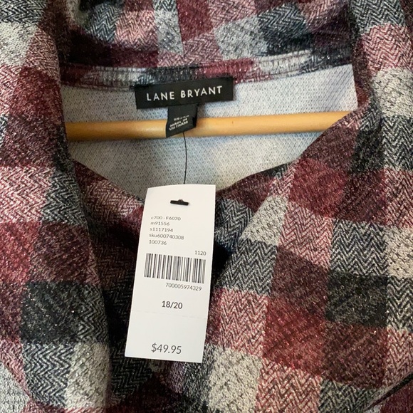 NWT Lane Bryant Plaid Top - Picture 4 of 5